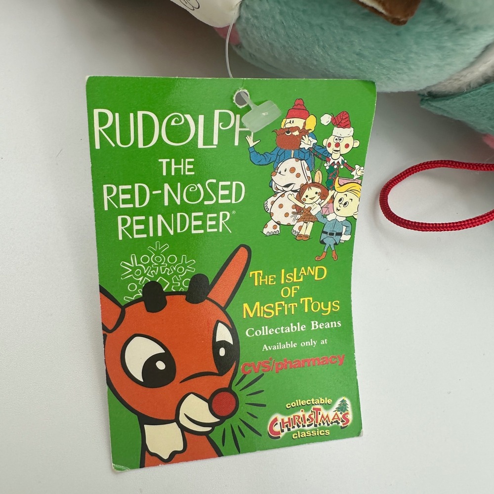 Stuffins Herbie the Elf Plush 1999 Rudolph Misfit Toys Spotted Elephant CVS 7.5" - Picture 5 of 13